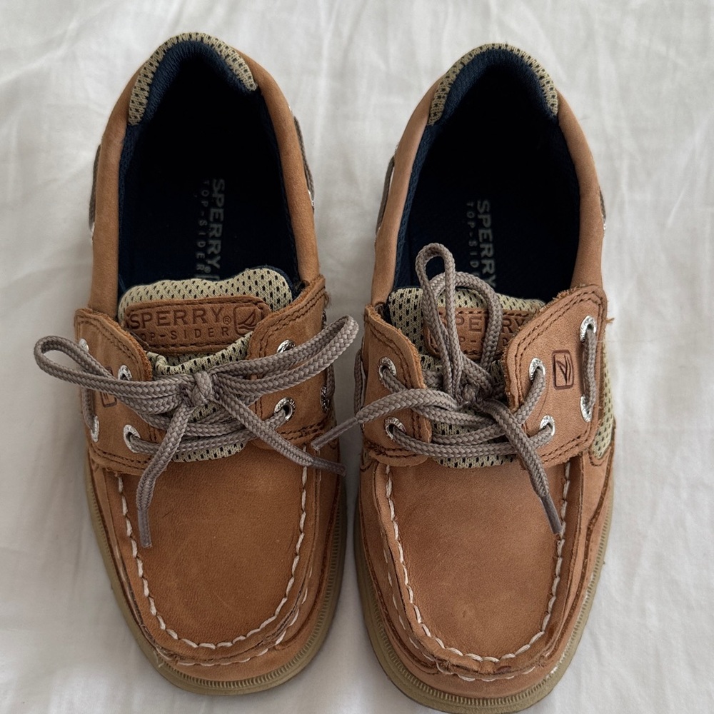 Sperry Kids Tan Moccasins
